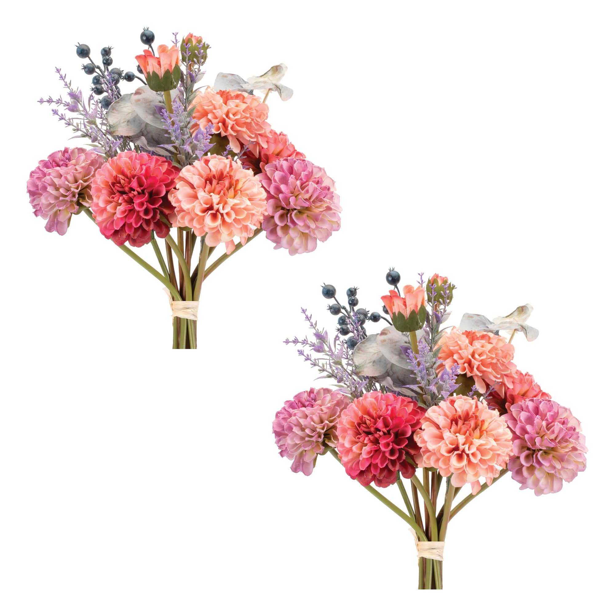 18.25" Mixed Zinnia Floral Bouquets, 2ct.